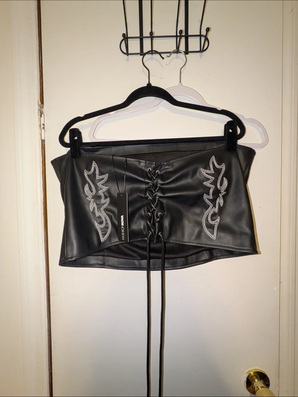 Fashion Nova strapless faux